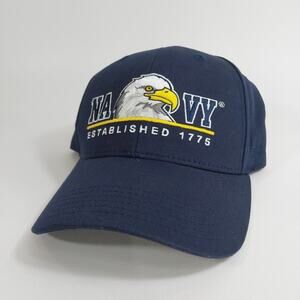 US Navy USN Eagle‎ Blue Embroidered Cap Hat OSFA Adjustable 7.62 Designs Cotton